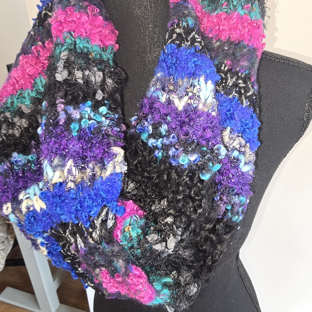 Multicolor Knit Infinity Scarf